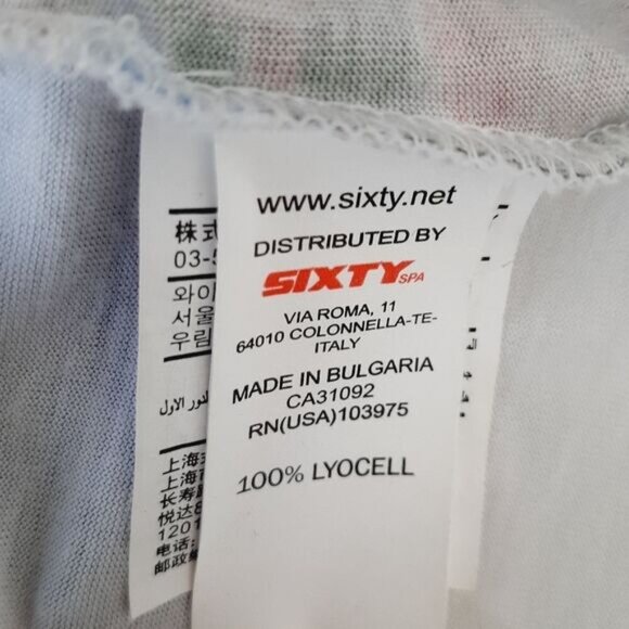 MISS SIXTY Italy Floral & Stripe Tank Top Scoop Neck Sz S Flawed - Picture 13 of 13